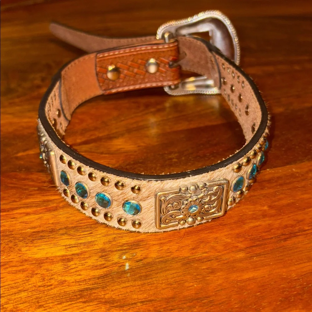 Kids Nocona Hair-On Rhinestone Belt SZ 20
